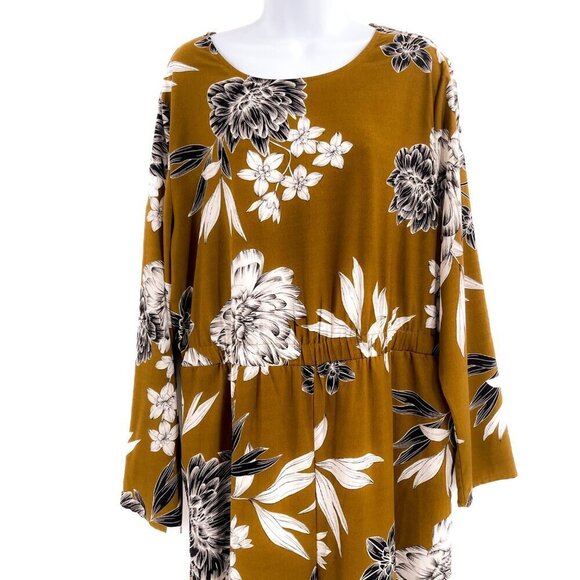 Who What Wear Long Sleeve Wide Leg Floral Print Jumpsuit Romper XXL - Picture 4 of 11